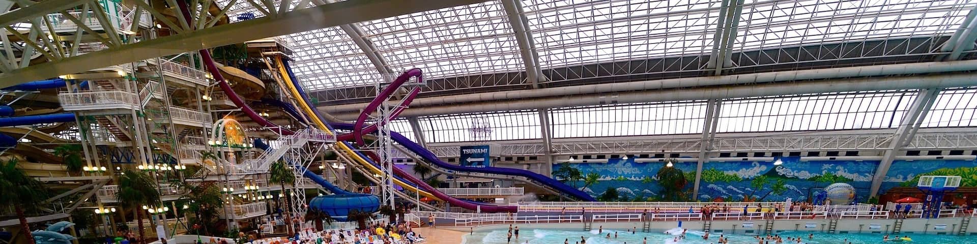 West Edmonton Mall - World Waterpark, it is the world's second-largest indoor water park after the Tropical Islands Resort in Germany, and contains the world's largest indoor wave pool with a capacity of 12.3 million litres. (Wikipedia)
#AquaTrove #NorthAmerica #Edmonton #Alberta #Canada #LikeALocal #WestEdmontonMall #Indoor #pool #waterpark #themepark