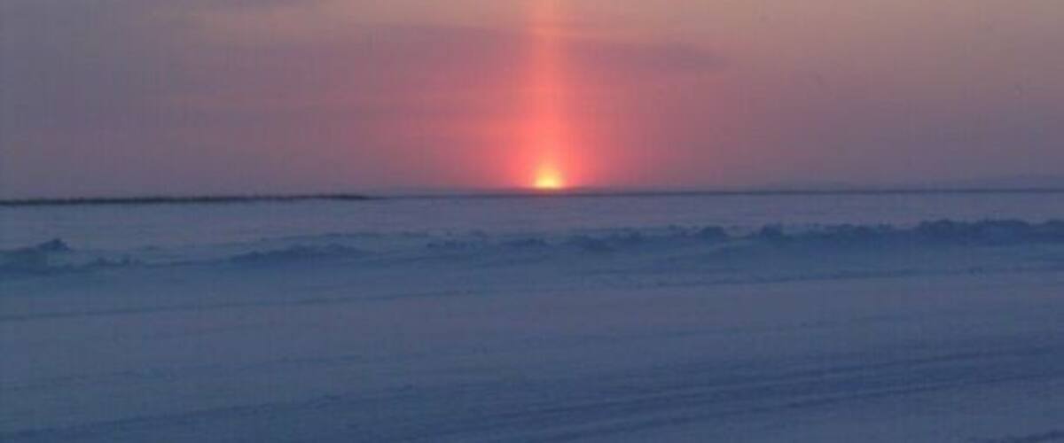 #snow. Sunset. On the ice road. On the way back to Inuvik from Tuk.