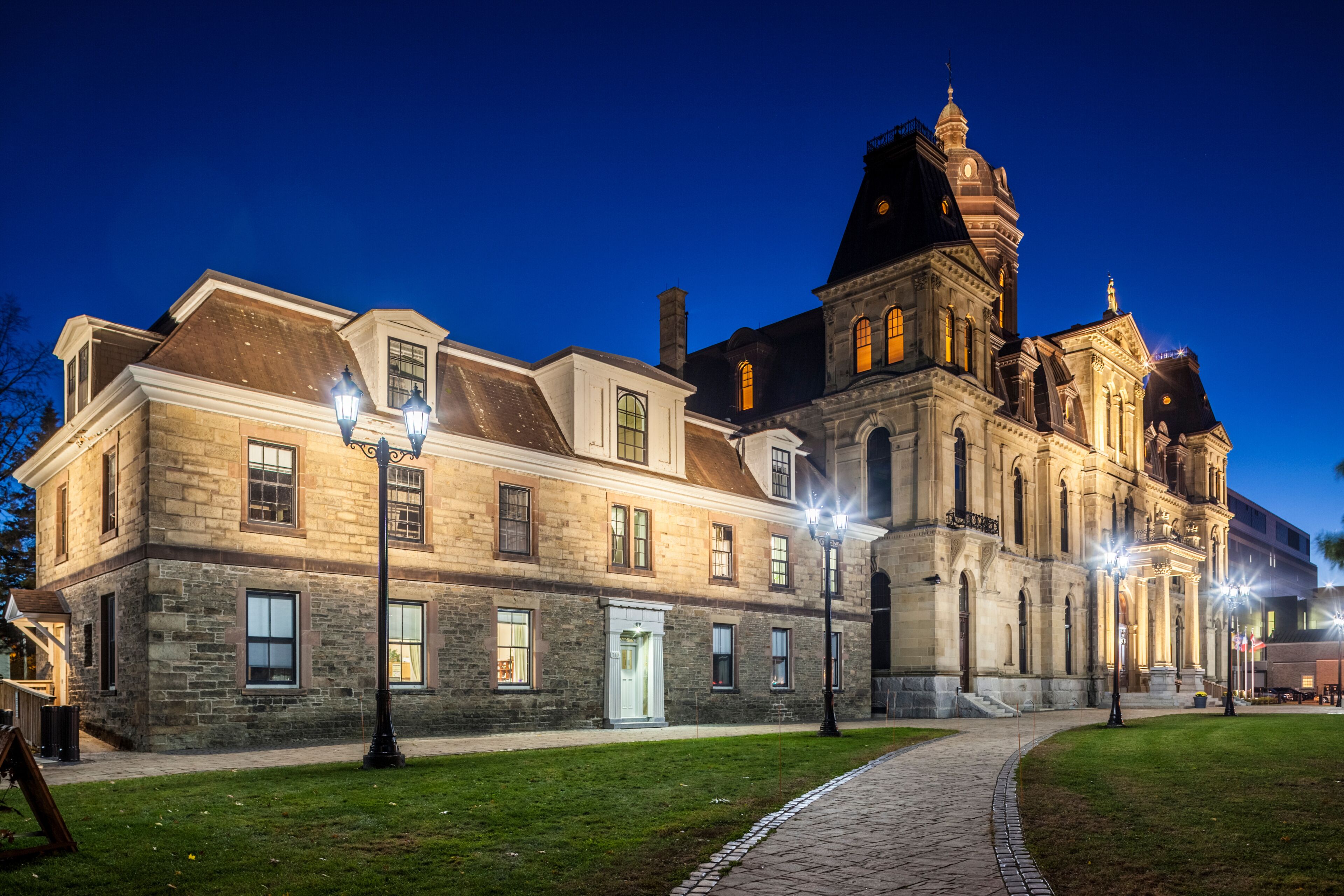 Canada, Central New Brunswick, Fredericton. Exterior of New Brunswick Provincial Legislative Building.