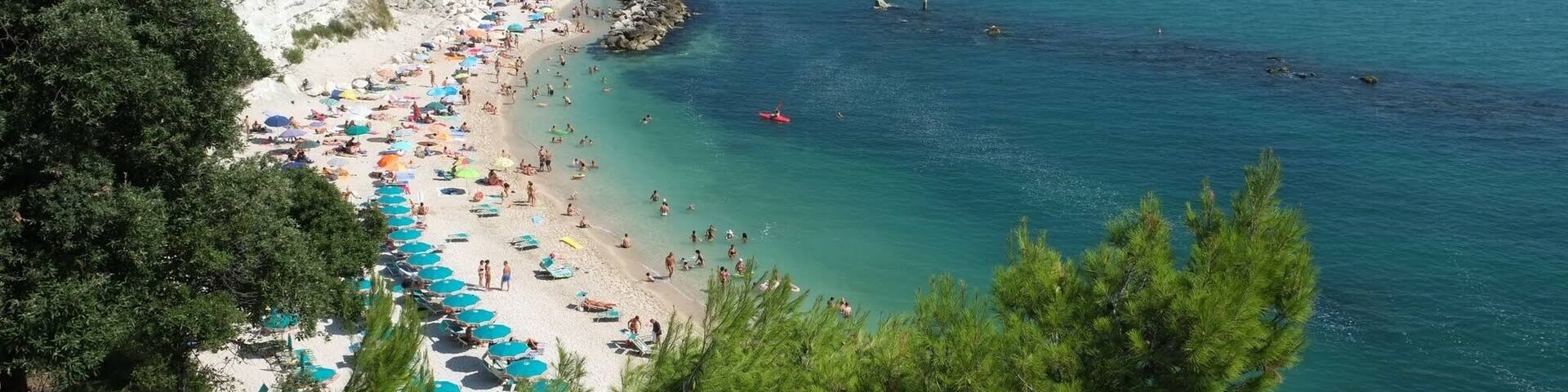 Monte Conero, a paradise in the south of Ancona, is truly unique. Here you'll find rock caves and white limestone cliffs totally unlike any other of the Adriatic