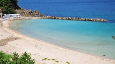 山陰の日本海を望む絶景ビーチ Scenic beach in the Japanese countryside