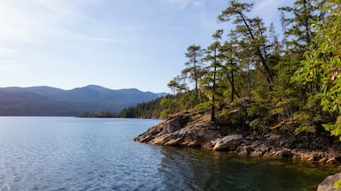 Beautiful landscape picture of Sechelt Inlet during a vibrant sunny summer day. Taken in Sunshine Coast, BC, Canada.