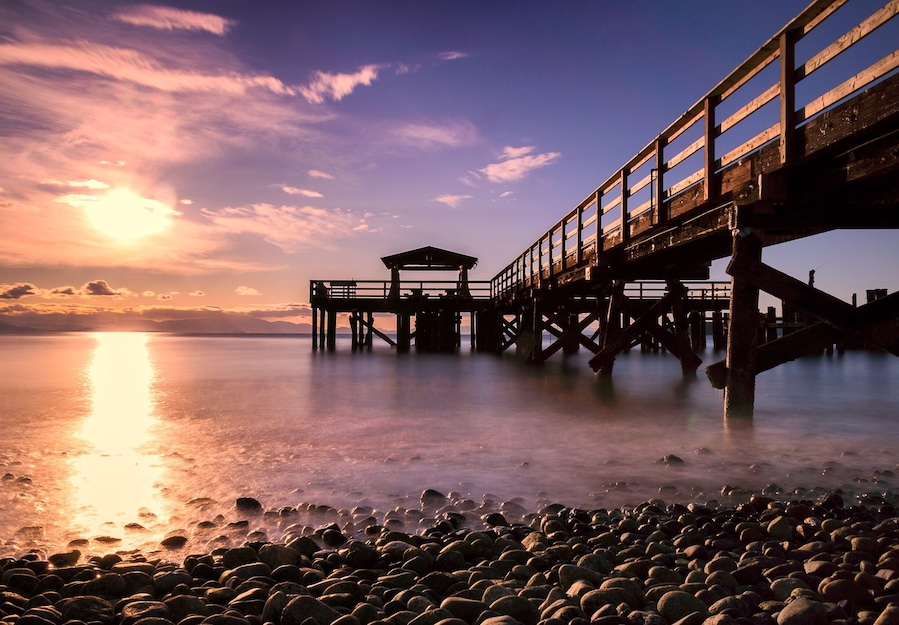 Sunset at Davis Bay. Had to rush and catch the ferry so I missed the actual sunset but caught this!