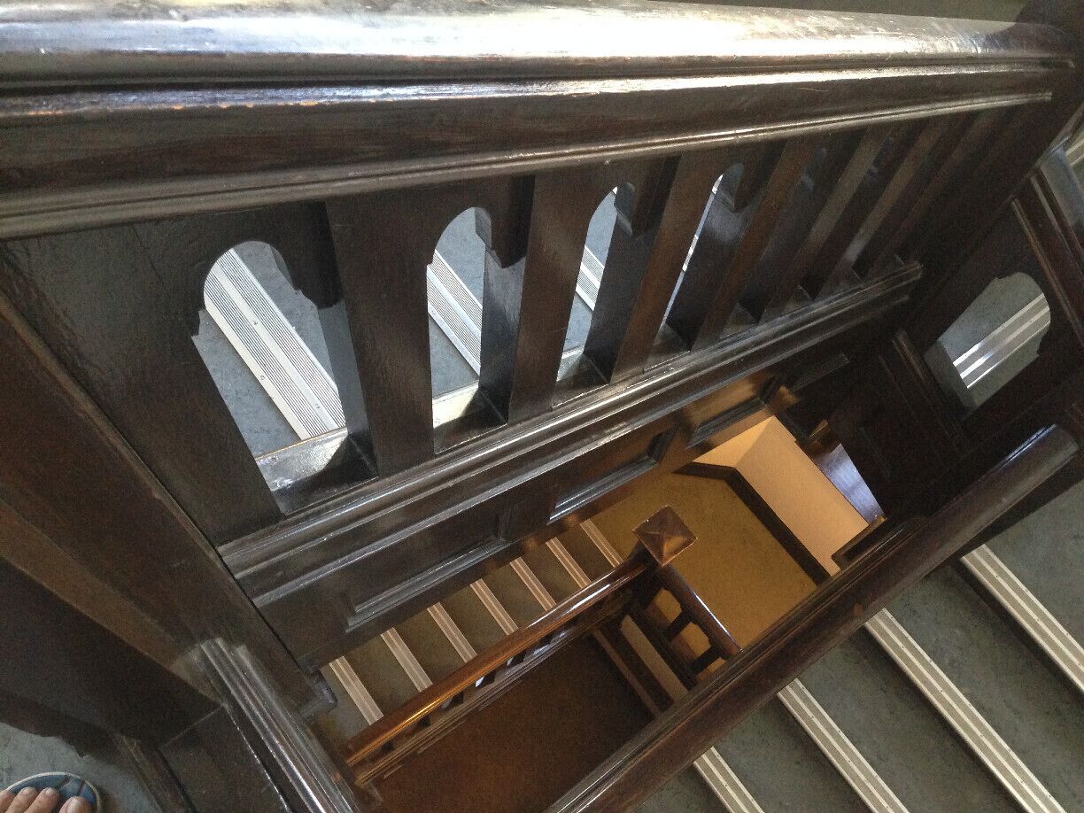 View of the stairwell inside the court house.