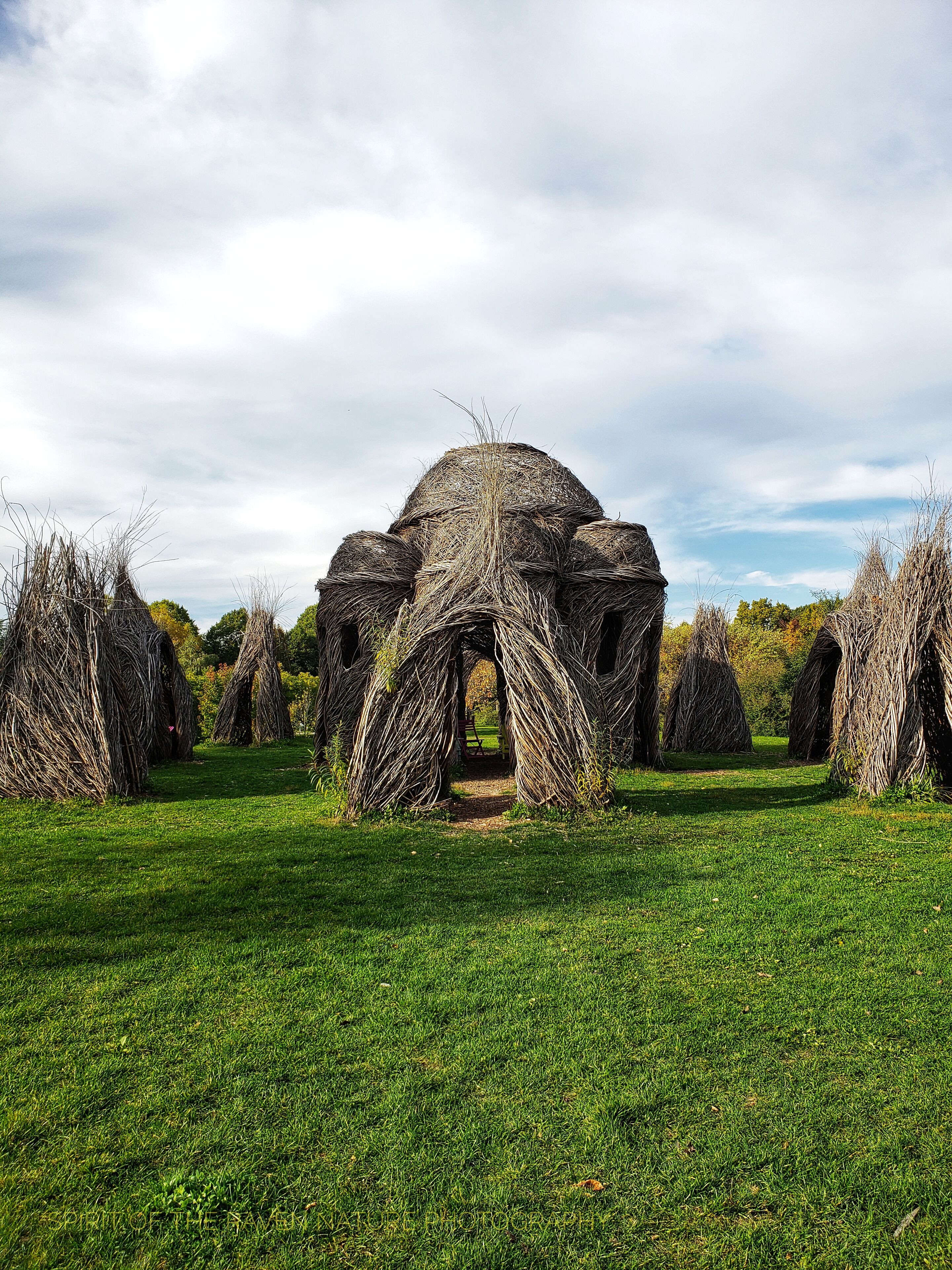 I walked into something that reminded me of Stonehenge, yet completely constructed of Willow Branches.  This innovative and unique structure was inspiring and so worth the visit. 

#montreal 
#quebec 
#treearchitecture
#trovember
#willowbranches