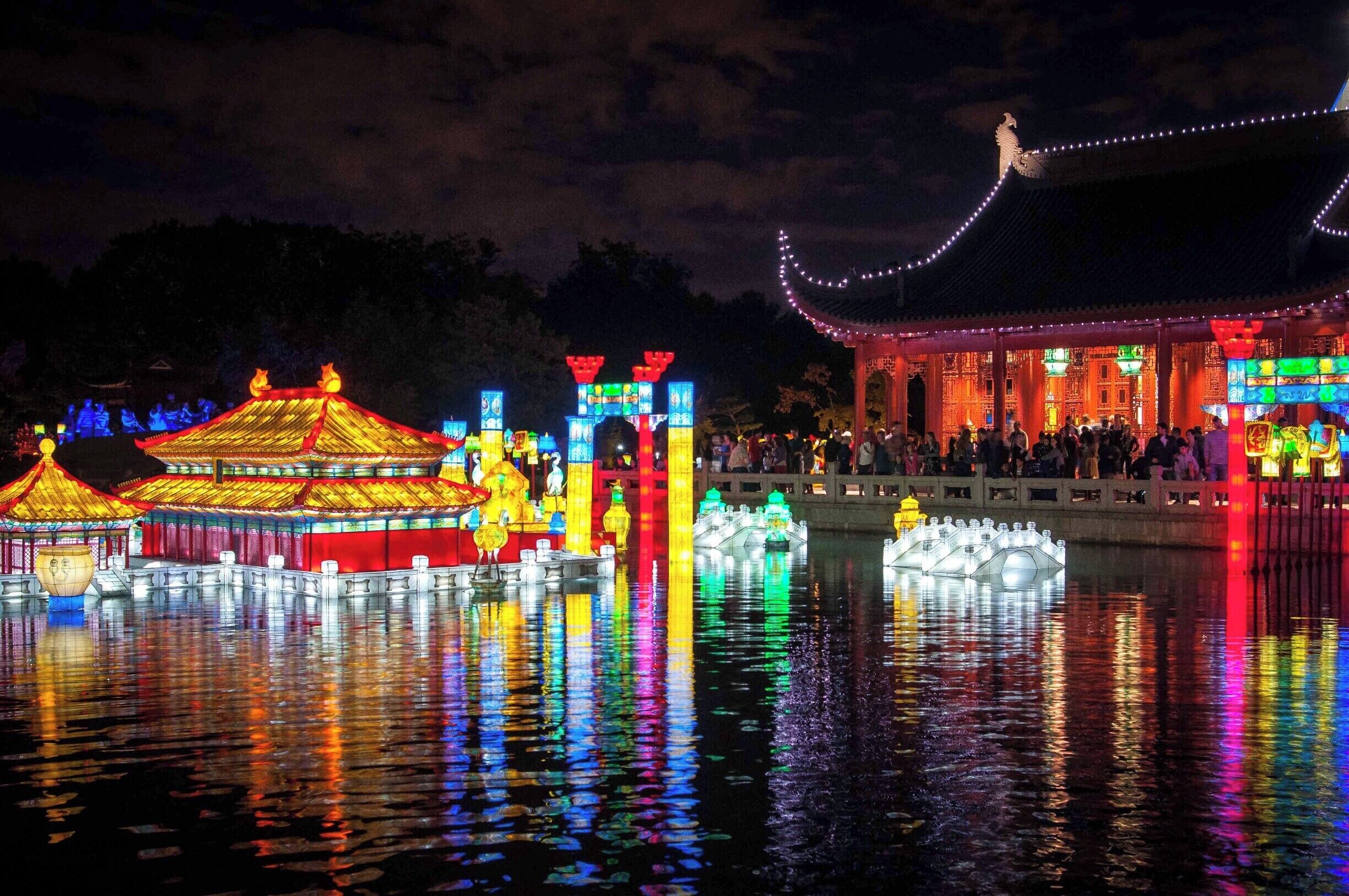 The Botanical Garden is my favorite place in Montreal. This is the Lights Festival in the Chinese Garden. This place is magical. #Reflections