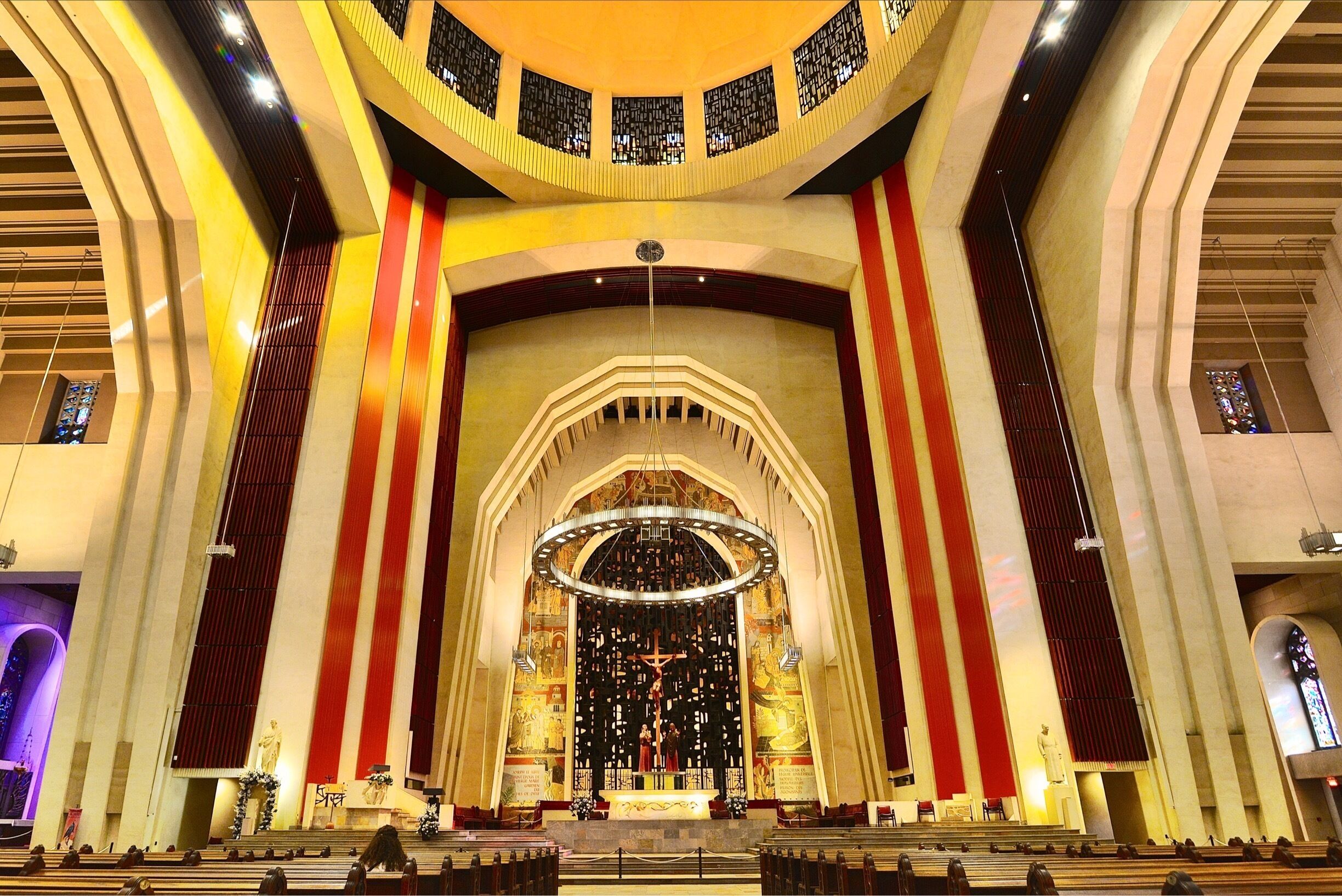 National Historic Sites of Canada: L’Oratoire Saint-Joseph du Mont-Royal / Saint Joseph's Oratory of Mount Royal

A must see while in Montreal! The most important shrine dedicated to Saint Joseph in the world was founded by Saint Brother André. Saint-Joseph's Oratory of Mount Royal is Canada's largest church and the twenty-seventh largest church building in the world. The dome is the third-largest of its kind in the world after the Basilica of Our Lady of Peace of Yamoussoukro in Côte d'Ivoire and Saint Peter's Basilica in Rome.
#basilica #church #Quebec #cathedral #Canada #Montreal #NorthAmerica #architecture #details 