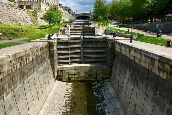UNESCO World Heritage Site: Rideau Canal - Ottawa Lock, Ottawa, Canada
The Rideau Canal connects Ottawa on the Ottawa River to Kingston on Lake Ontario. It is 202 kilometres in length. The canal was opened in 1832 as a precaution in case of war with the United States. It remains in use today primarily for pleasure boating, with most of its original structures intact. It is the oldest continuously operated canal system in North America. (Wikipedia)
#UNESCOWorldHeritageSite #InStone #canal #Ottawa #Canada #Ontario #BVSblue #TroveOnTuesday #NorthAmerica #RideauCanal #lock #perspective #History Photo Contest