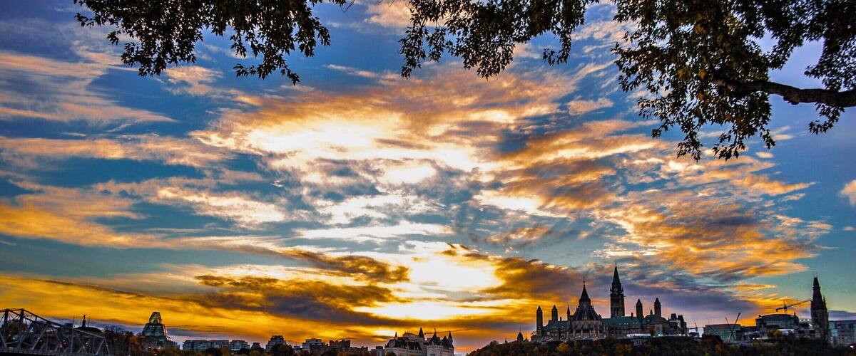 Amazing sunrise in autumn at #parliamenthill #Ottawa