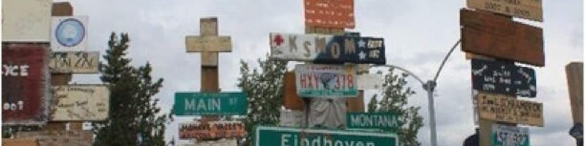 Sign Post Forest in Watson Lake, YT CAN. This is definitely a great place to stop and walk through!!! Bring a sign with you if you can.