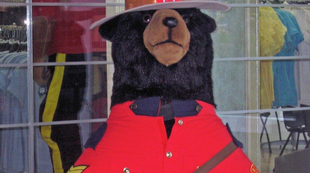 Here is "Mountie" the bear at The Royal Canadian Mounted Police Heritage Centre in Regina, Saskatchewan. A fascinating museum with a lot of detail on the history of the RCMP. And the shop sells some really good quality goods at fairly reasonable prices. Not the usual rip-off you find at similar establishments.