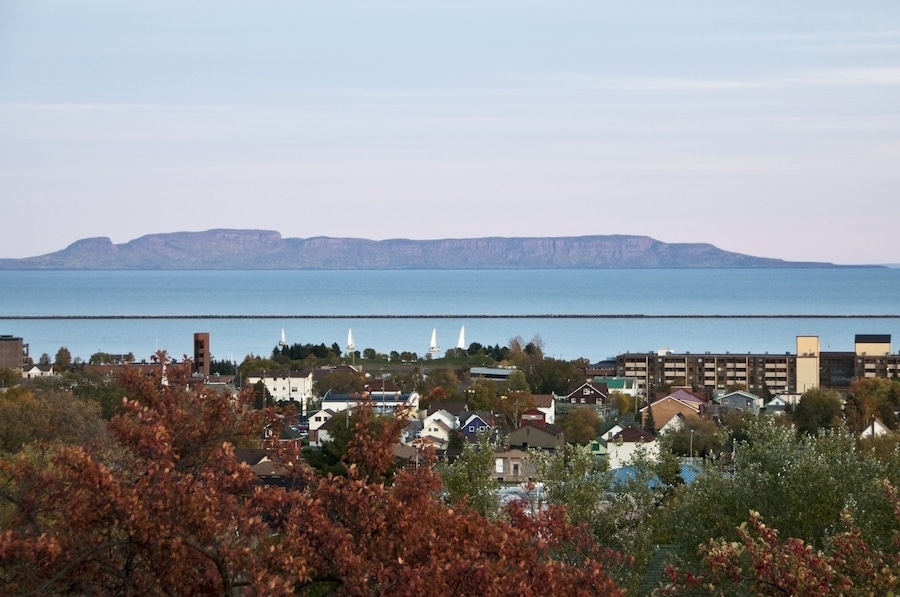 Isle Royal Land Mass know as the Sleeping Giant Thunder Bay, Ontario, Canada