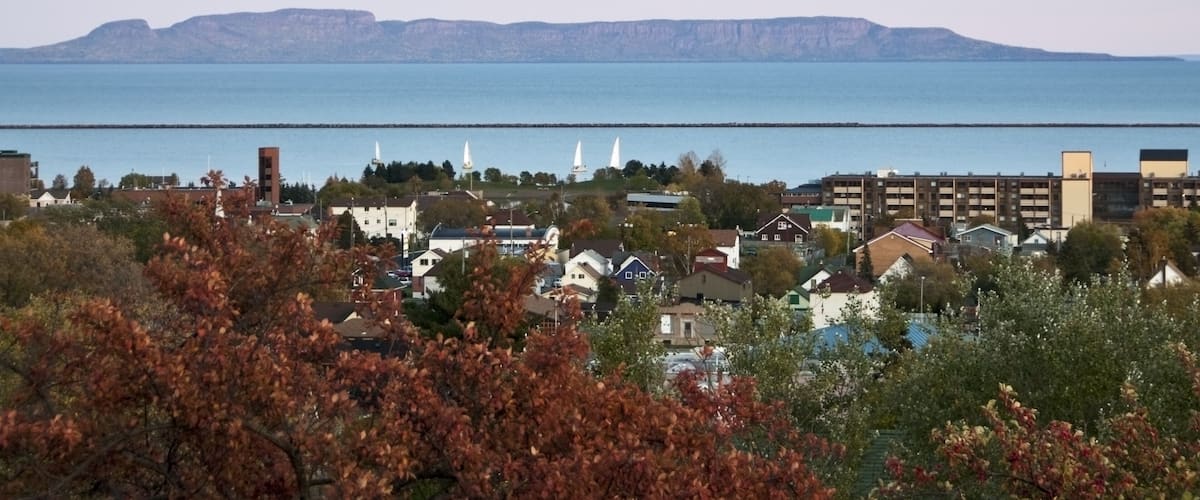 Isle Royal Land Mass know as the Sleeping Giant Thunder Bay, Ontario, Canada