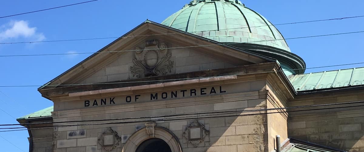 The Bank of Montreal which is now owned by another historical group is located on Charlotte Street in Sydney, Cape Breton.