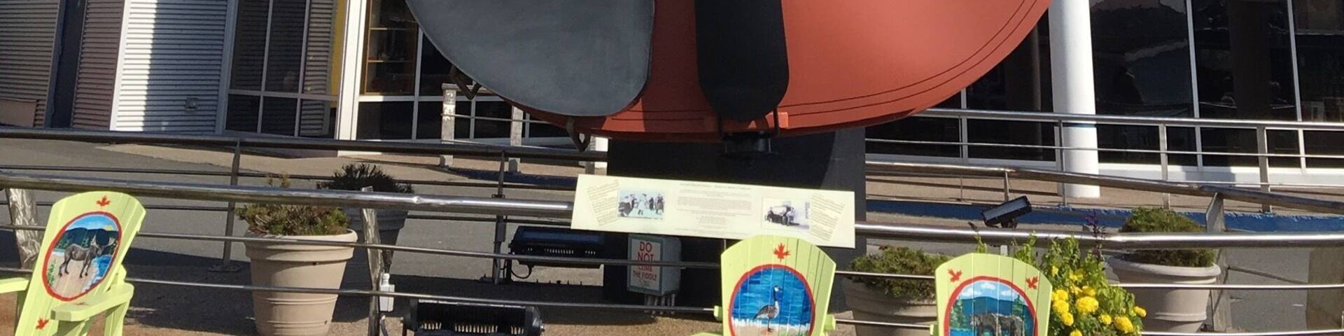 The World’s Largest fidel located along the waterfront in Sydney, Nova Scotia.