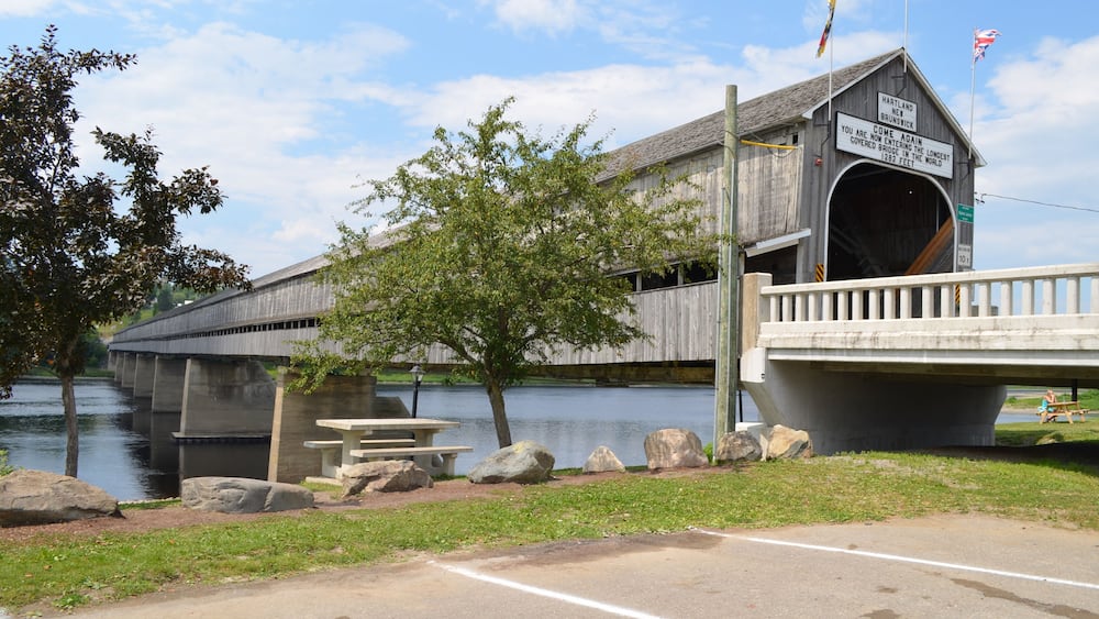 Summer in New Brunswick: Hartland Covered Bridge Over the Saint John River