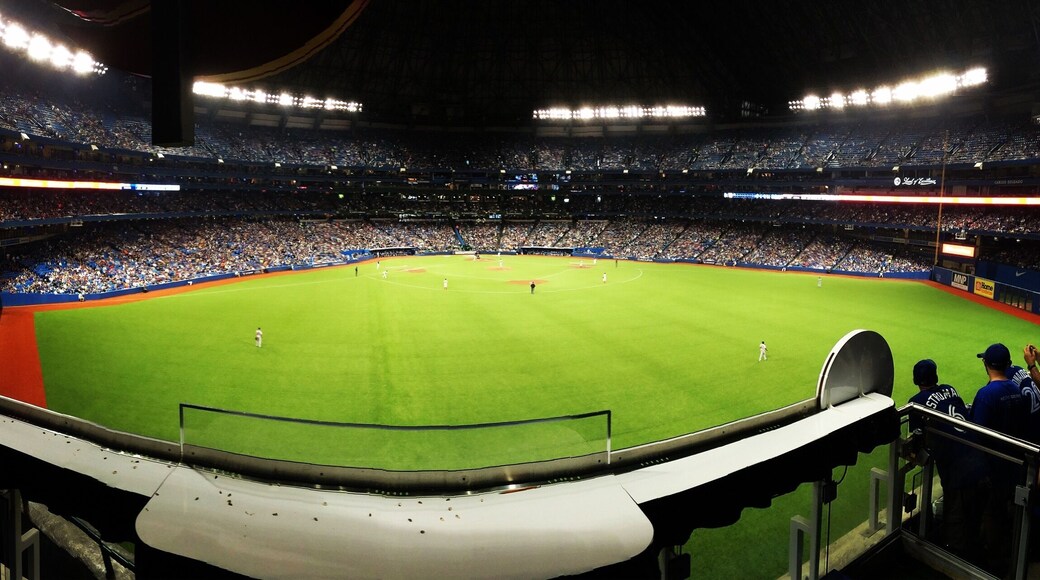 Play ball: Rogers Centre abuzz with Jays fans as they take to the field. #green