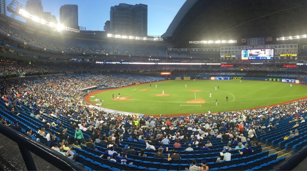 Take me out to the ball park. It's great when they open the roof.