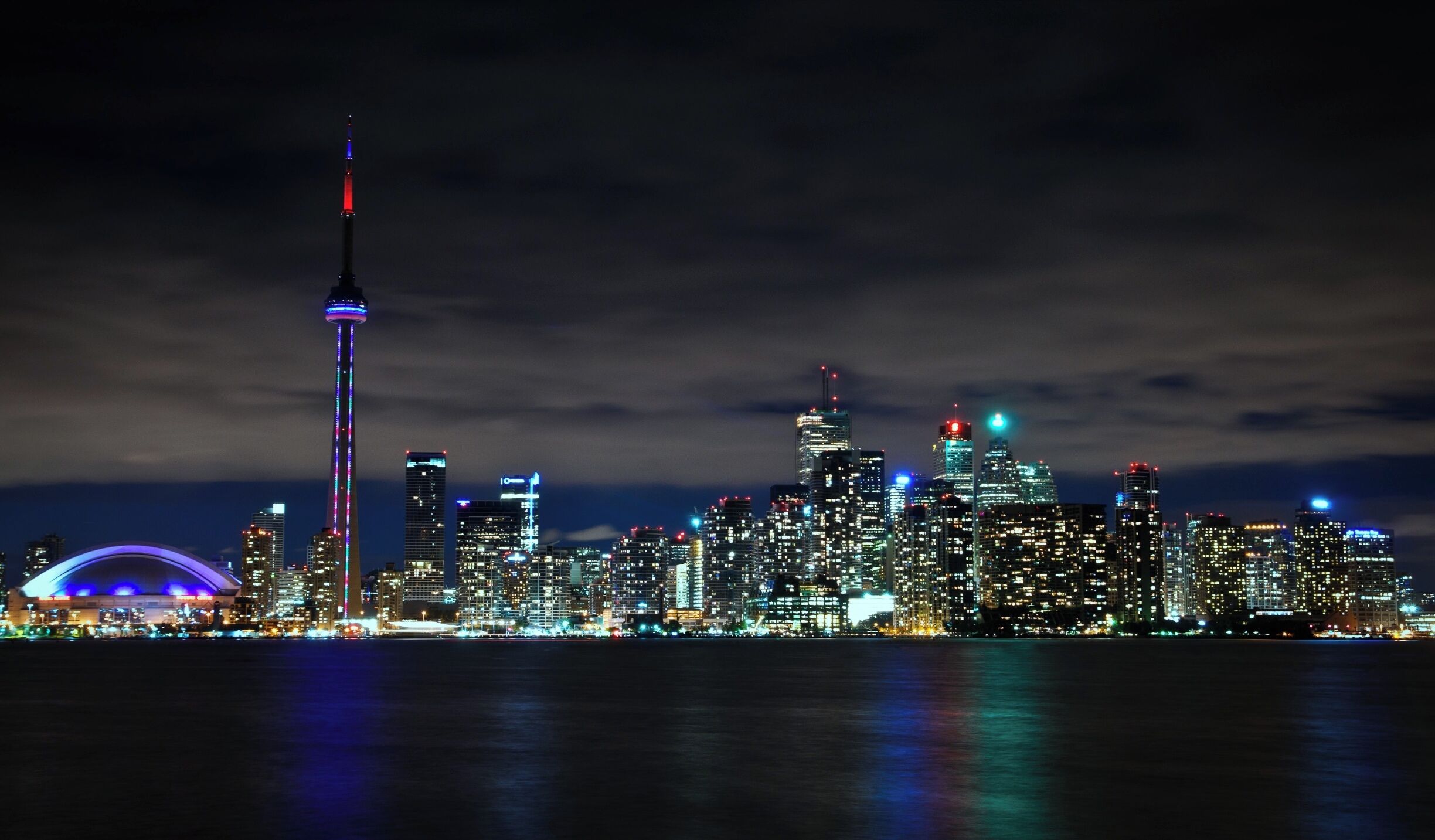A view from Toronto Island back to downtown Toronto.