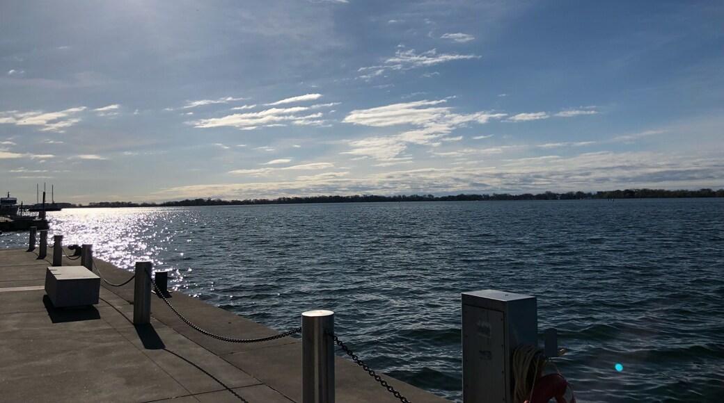 The view from HTO Park this morning. Toronto has several amazing parks along the waterfront that i get to enjoy during my morning commute. You can too with a Bike Share or your own two feet. #bikeexpedia