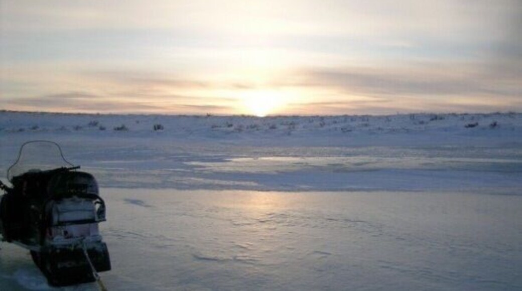 Snowmobile trip. On Beaufort sea. #snow