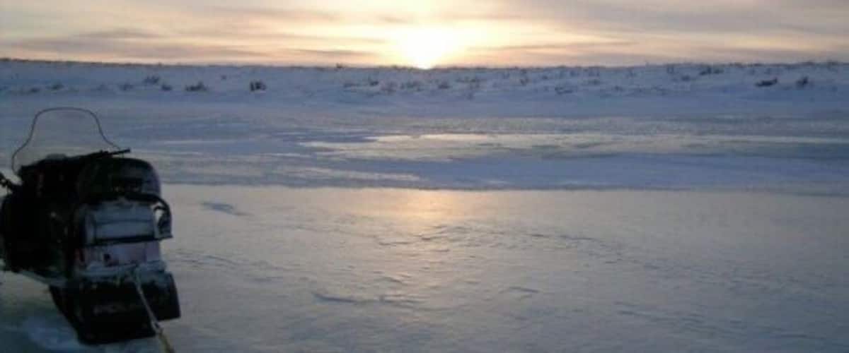 Snowmobile trip. On Beaufort sea. #snow