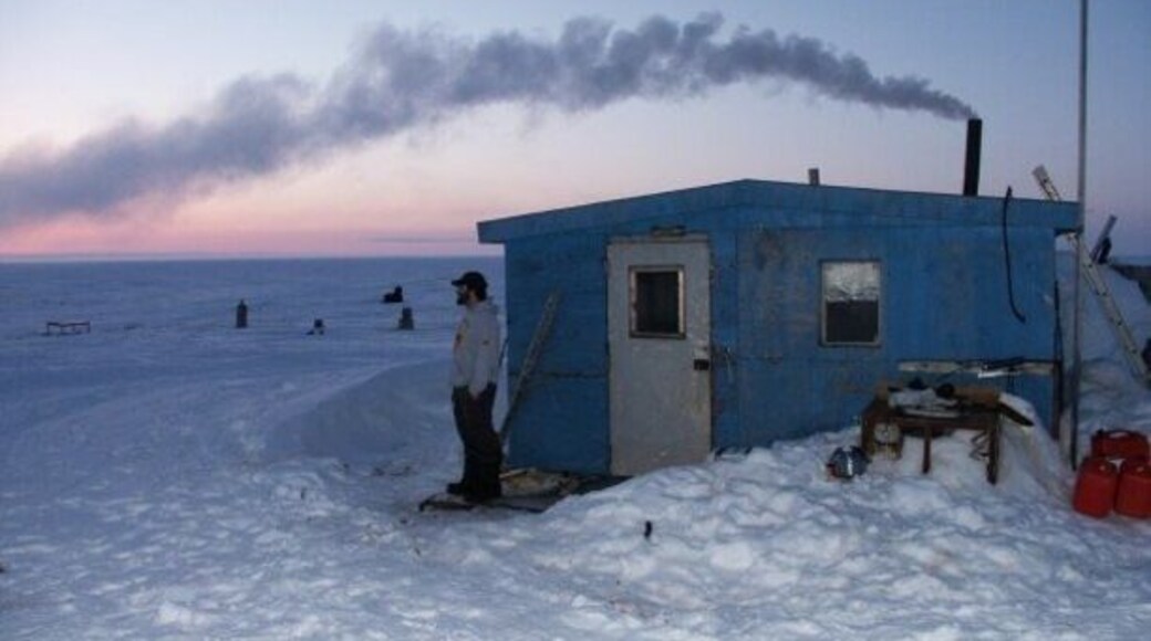 At the cabin. #snow.