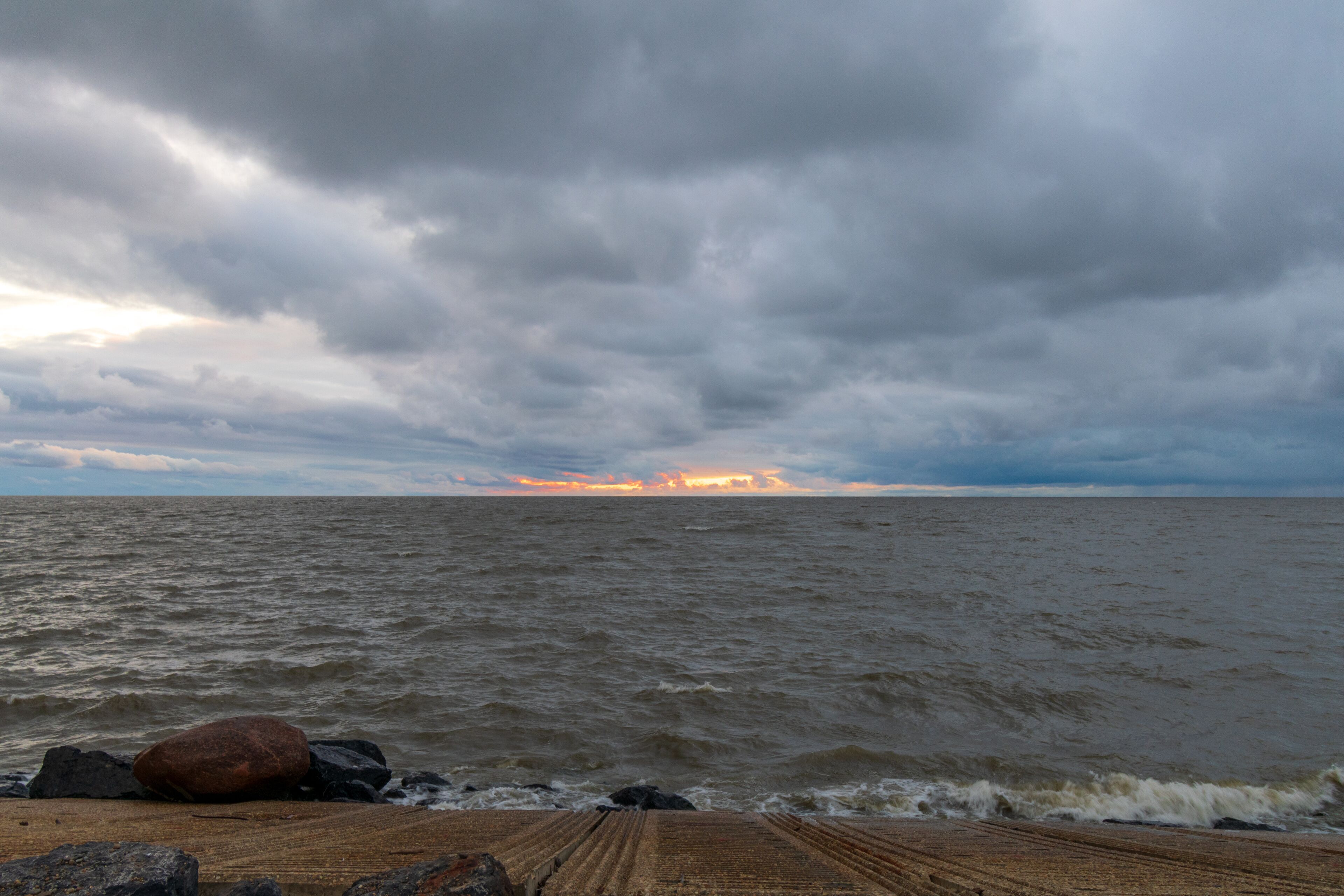 Sunset Over The Arctic Ocean In Tuktoyaktuk, NWT