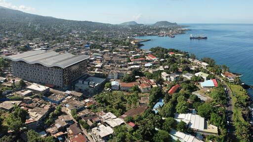 Aerial view of Moroni, Grand Comore, Comoros