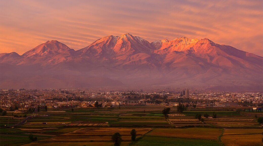 Chachani Volcano from Sachaca district. Awesome views here!