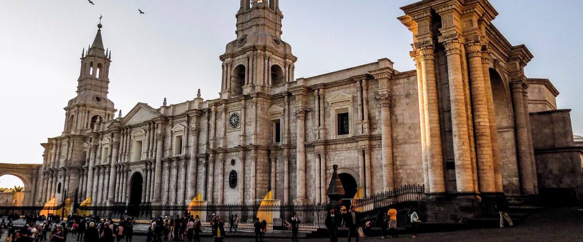 Arequipa Cathedral, Arequipa, Peru.
