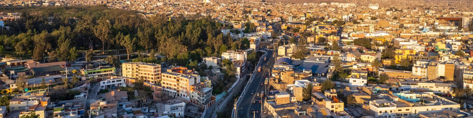 Aerial view of the city of Arequipa