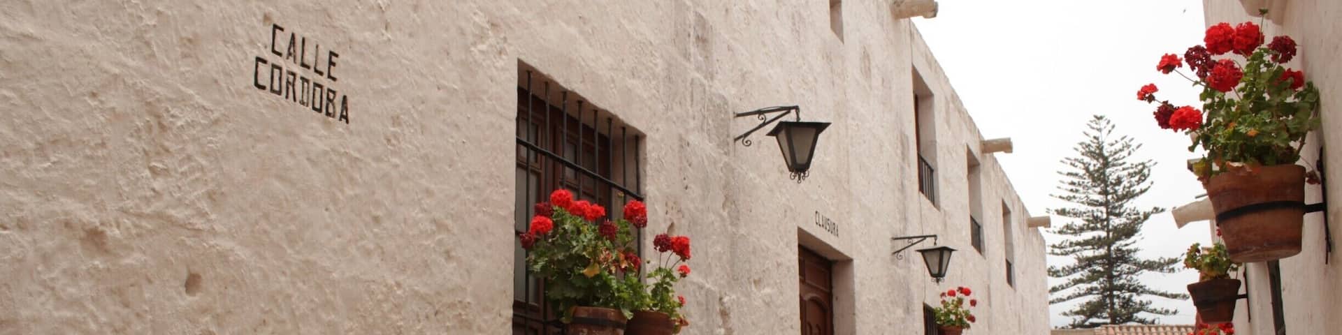 Una pequeña cuidad dentro de la cuidad. El monasterio me sorprendió y de buena forma. Se recomienda pagar por un guía ya que si haces el recorrido solo no entenderás nada.
Lo que mas me gusto: los hornos, la cocina en general, y esta calle. Calle Córdoba, blanca con las características flores rojas.