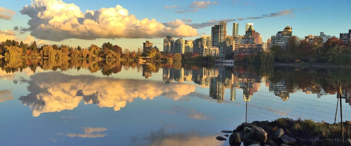 A perfect end to a walk through Stanley Park. Plenty colourful ducks, great blue herons, squirrels and the occasional raccoon.
I recommend walking the seawall to third beach. Then head left at the top of the stairs, and take the Tatlow trail through the park to Lost Lagoon.