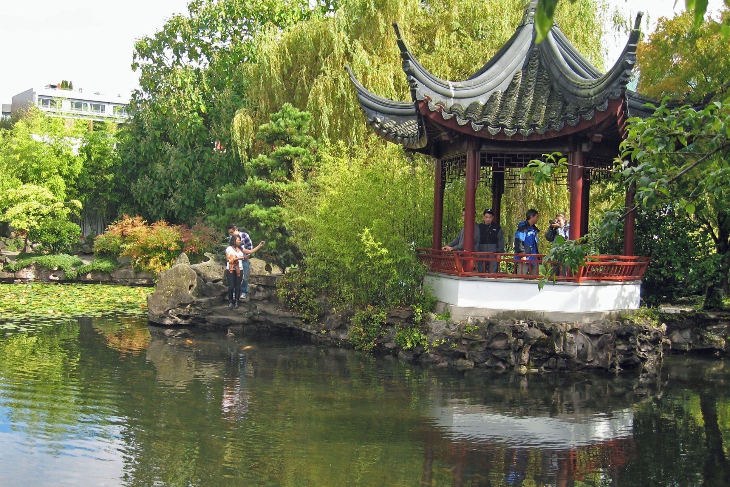 These gardens are an oasis of calm in the otherwise bustling Chinatown in Vancouver. Built to promote understanding between the peoples of China & Western cultures. 