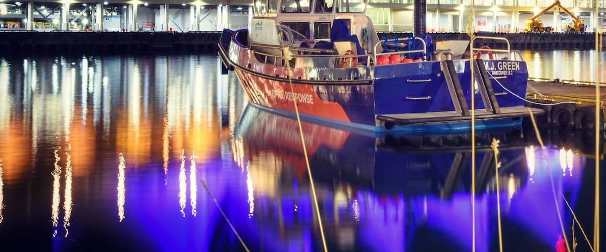 Canada Place, the cruise ship terminal in Vancouver harbour. The “sails” always have variety of colour patterns, including Canadian flags and rainbow displays. #vancouver #canada #harbour