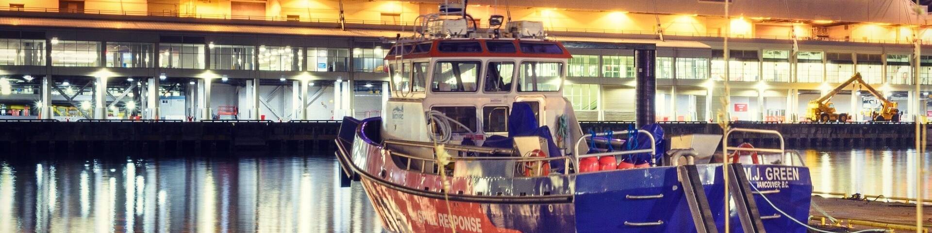 Canada Place, the cruise ship terminal in Vancouver harbour. The “sails” always have variety of colour patterns, including Canadian flags and rainbow displays. #vancouver #canada #harbour