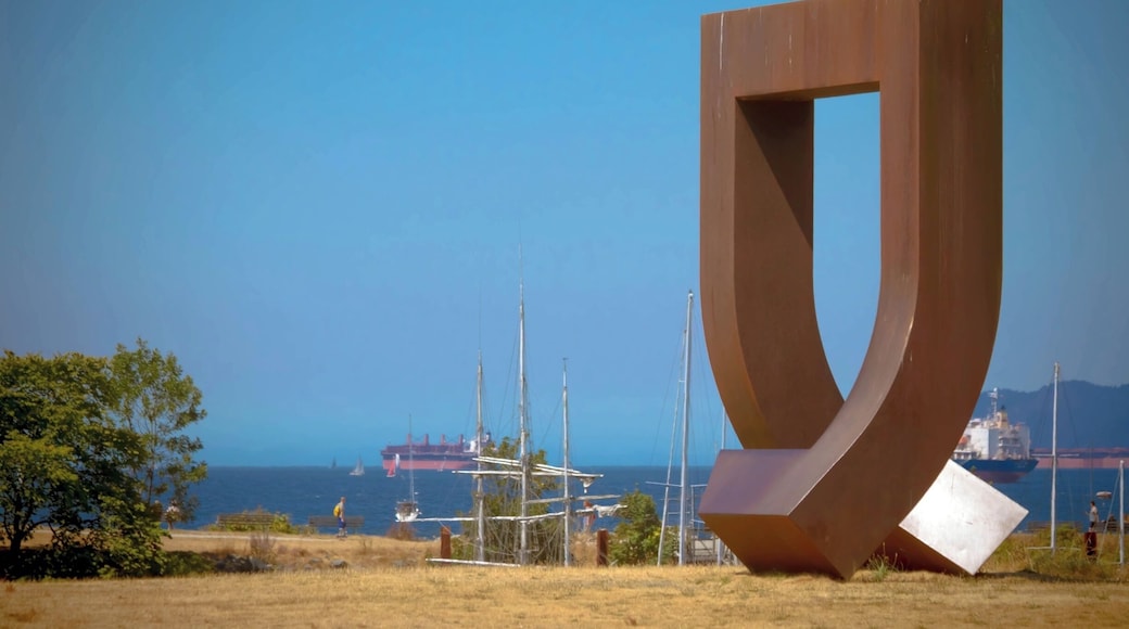 "Gate to the Northwest Passage" is a 1980 sculpture by Alan Chung Hung located adjacent to the Vancouver Maritime Museum in Vanier Park.
The work was installed in 1980 to commemorate the arrival of Captain George Vancouver in Burrard Inlet, following a competition sponsored by Parks Canada one year prior.
According to Chung Hung: "The objective of the sculpture is to create a symbolic image with definite visual expression, awakening an awareness in Captain George Vancouver's contribution to the world, his remarkable and meticulous surveys which included the north Pacific coast."