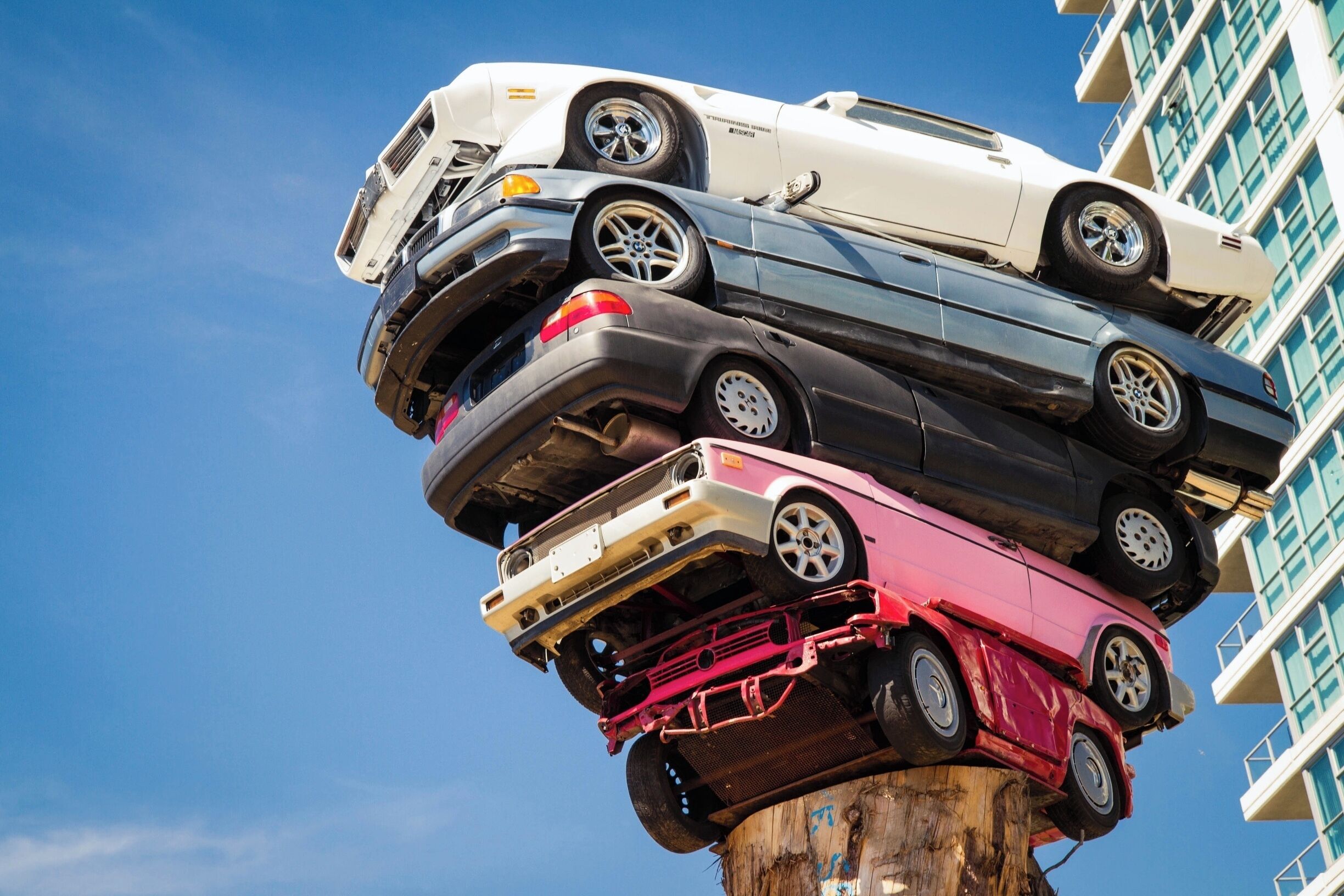 Trans Am Totem stands at the eastern end of False Creek, near the intersection of Quebec Street and Pacific Boulevard in Vancouver (near Telus World of Science).
The “totem” theme is an allusion to Vancouver’s First Nations legacy. As recently as 150 years ago, the area around False Creek was tidal flats and pristine old growth forest. A Squamish village stood at the mouth of the inlet and nearby were Musqueam and Tsleil-Watuth communities.
This is part of the Vancouver Biennale, the city’s biannual public art exhibition.
#localsecrets