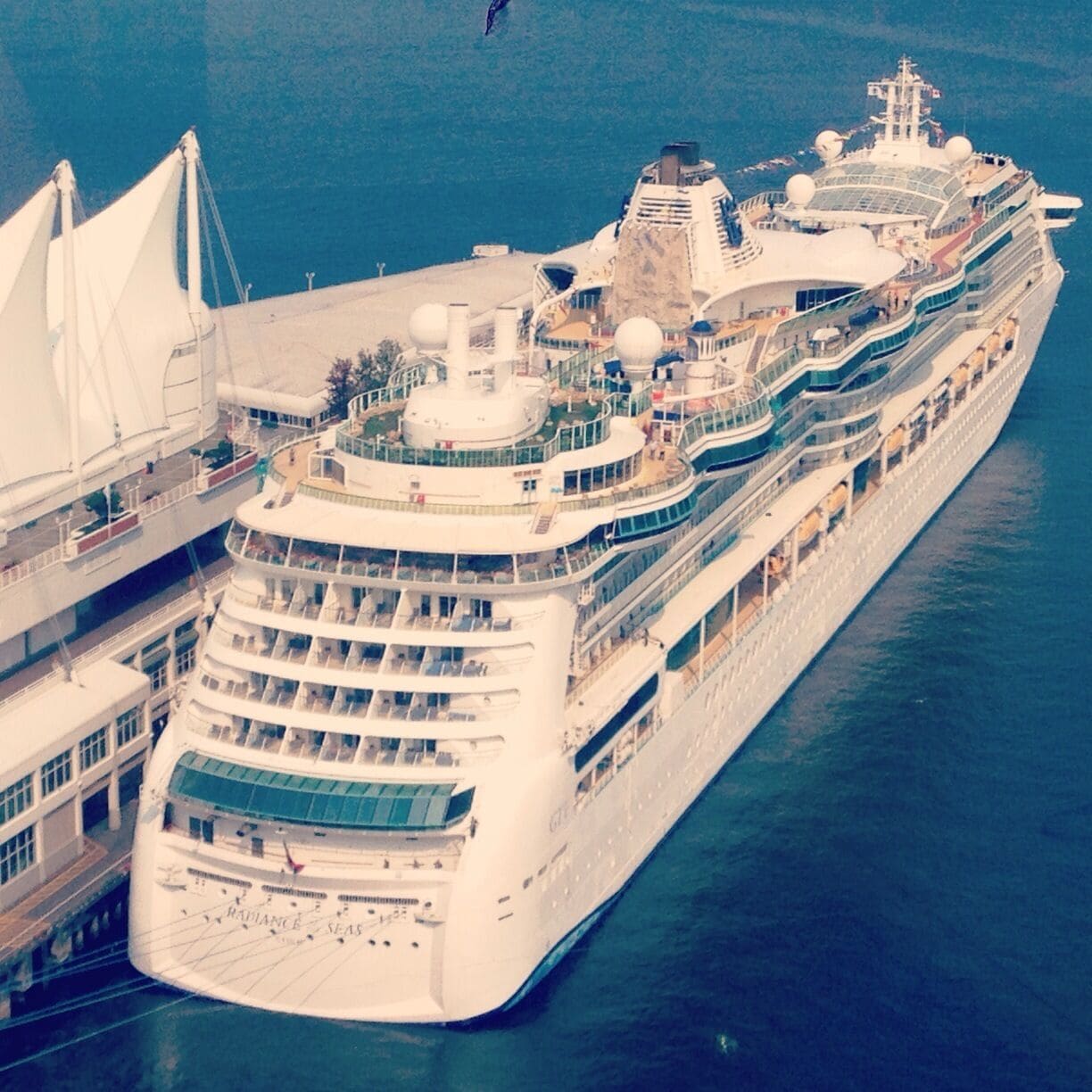 Radiance of the Seas today - a departure from the ordinary!