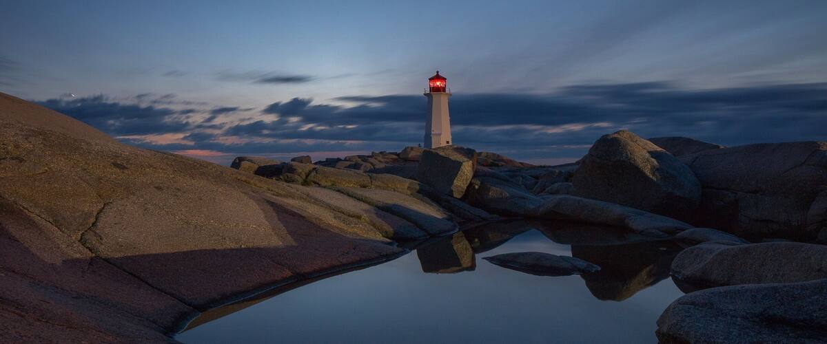 Night time long exposures at Peggy’s Cove