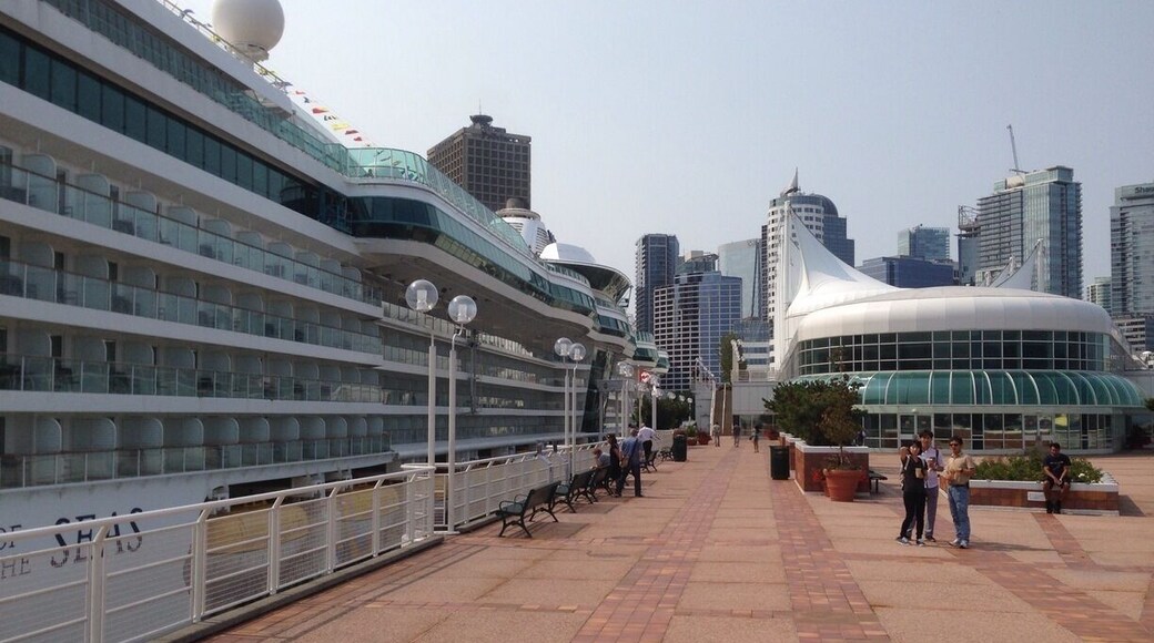 The cruise ship Radiance of the Seas and Vancouver's high rises.