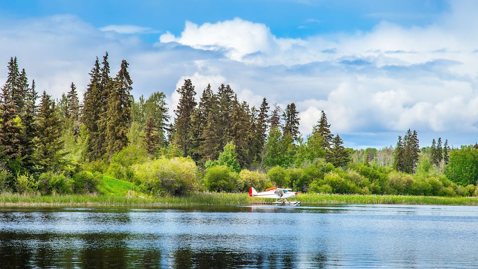 Floatplane at Dugan Lake at Williams Lake British Columbia Canada