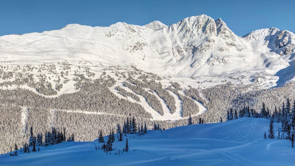 Seventh Heaven on Blackcomb Mountain view from Whistler in Winter
