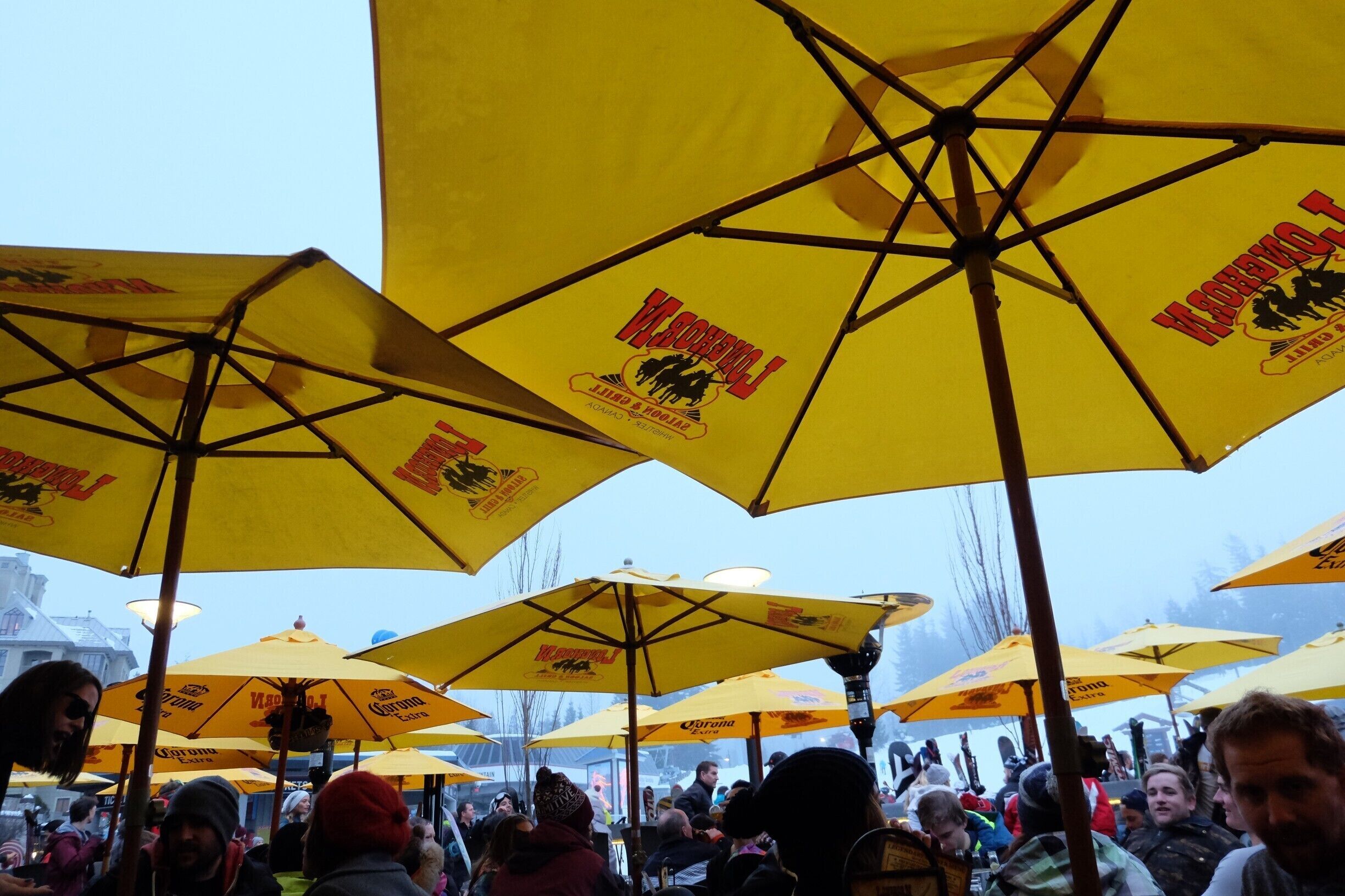 The Longhorn Saloon at the base of Whistler is a good choice for apres ski relaxation.  We enjoyed the 80's-90's music mix and great service.