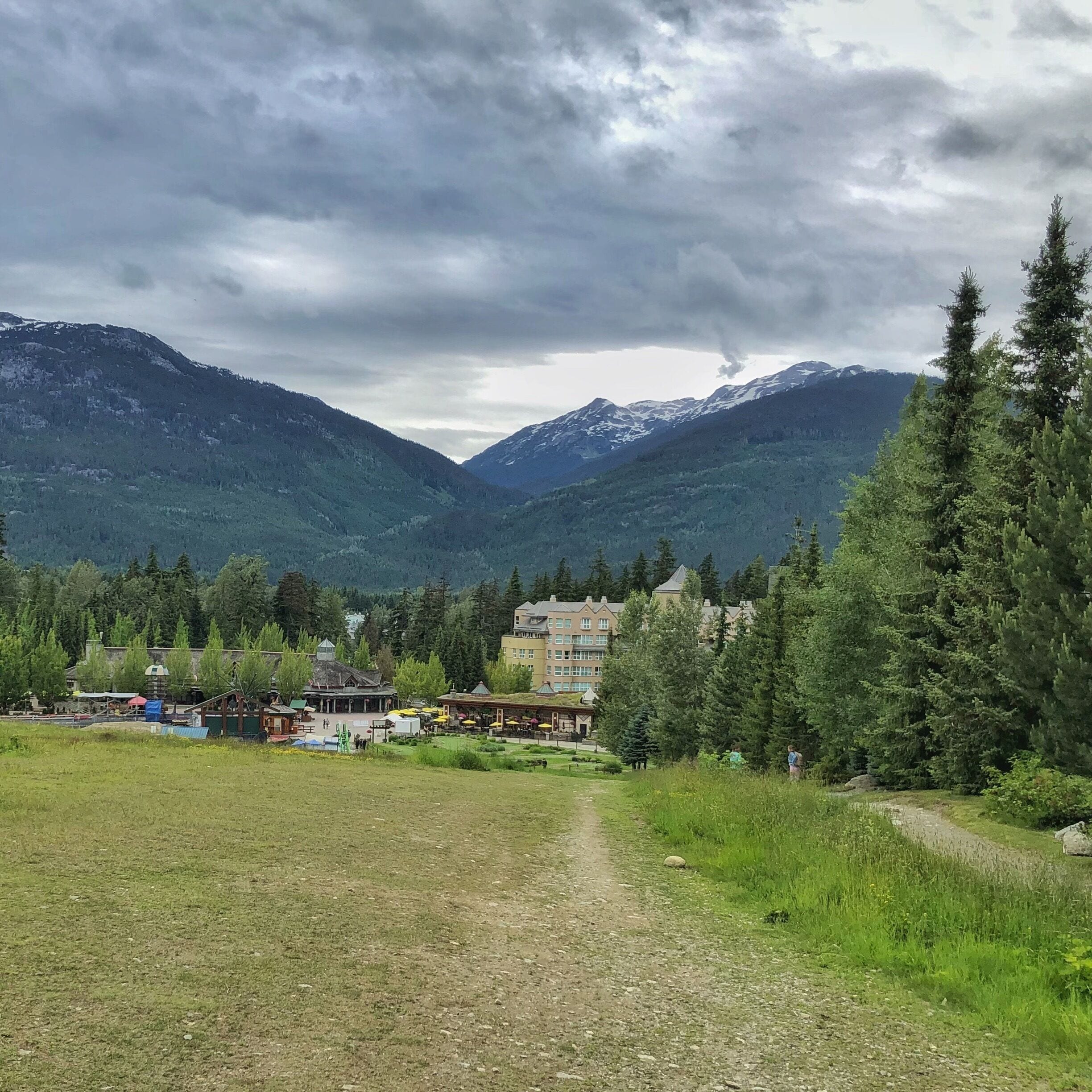 Just outside the accommodation complex looking down towards the Chateau