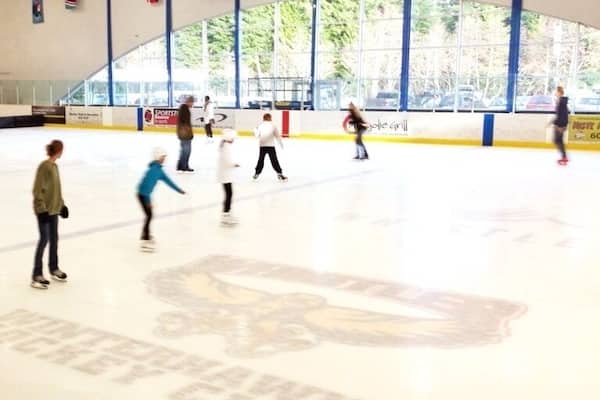 Crappy weather in Whistler? Strap on some skates and hit the indoor ice. For $8 you get full access to the sports center's ice rink, fitness center, swimming pools (kiddie pool and lap pool), hot tub and sauna. Open skate is from 12-3pm most every day and 6:40-8pm select evenings. Skate rental is only $4.50, so don't let that stop you either!