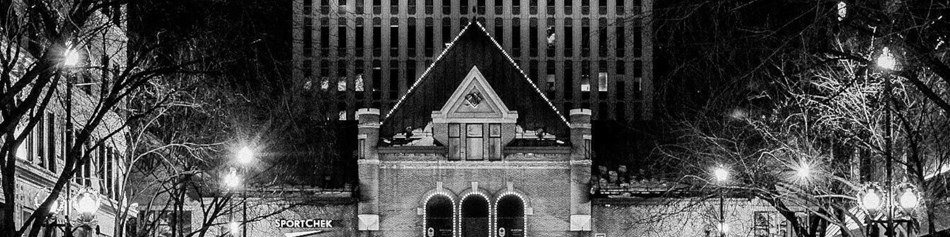 Midtown plaza mall in Saskatoon Saskatchewan #mall #blackandwhite #urban #cityscape #bvsadventures #bvscities #saskatoon #saskatchewan #canada #nightphotography