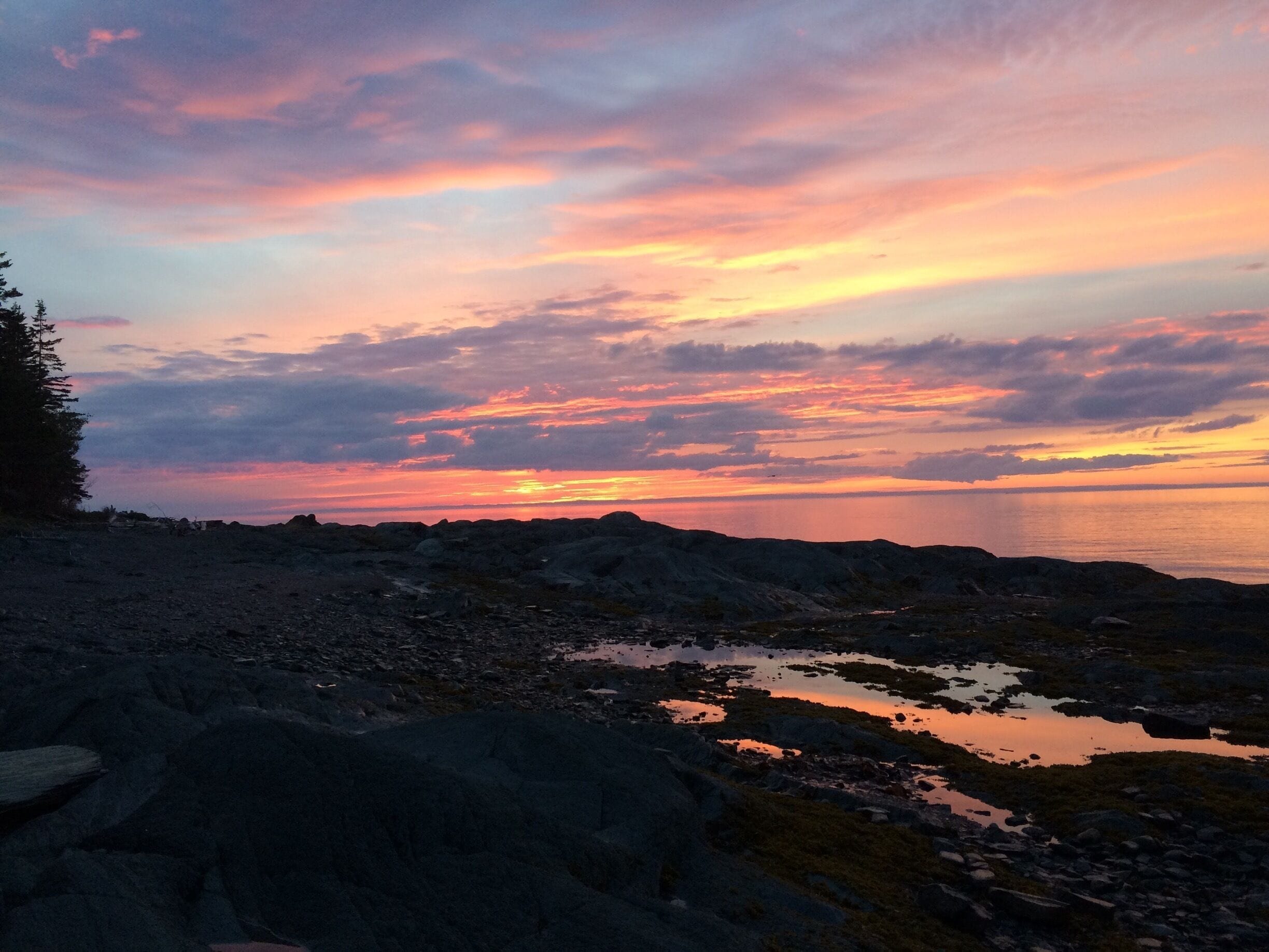 Coucher de soleil sur le fleuve ! 