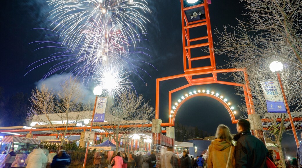 Prince George which includes a festival and night scenes as well as a large group of people
